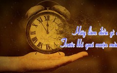 Hãy làm điều gì đó trước khi quá muộn màng